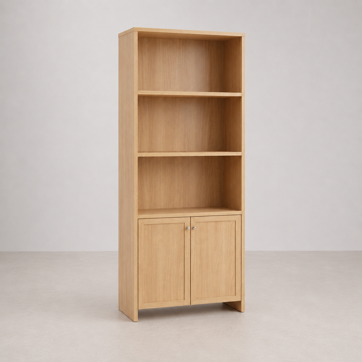 Étagère haute en bois clair