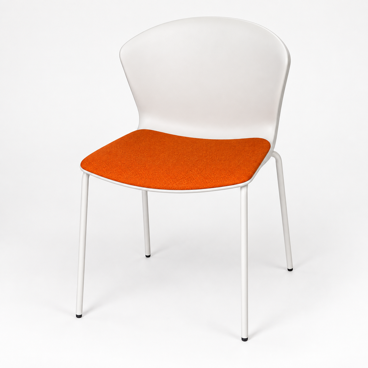 Silla moderna naranja/blanca