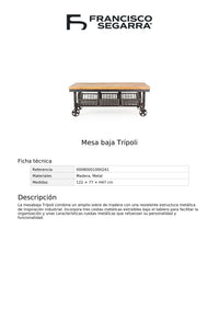 Mesa baja Trípoli