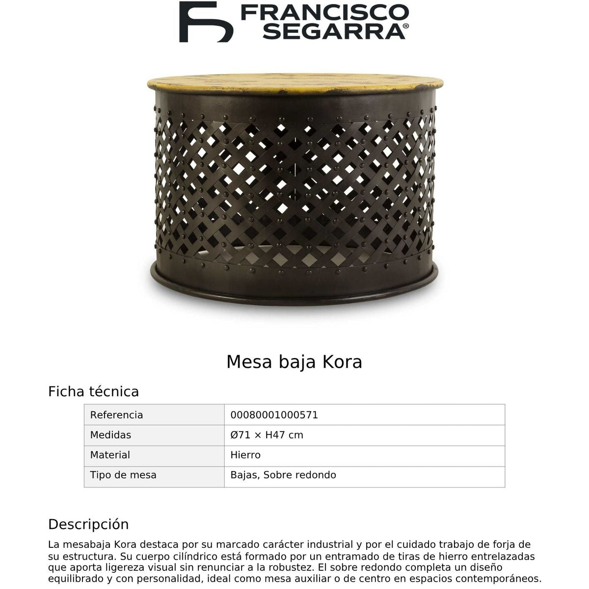 Mesa baja Kora