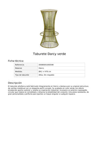 Taburete Darcy verde
