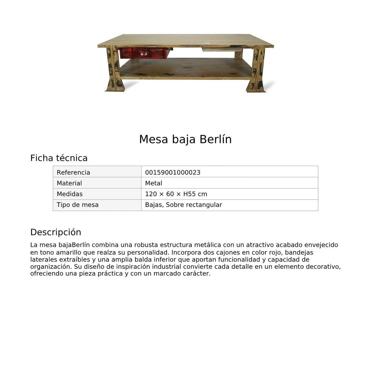 Mesa baja Berlín