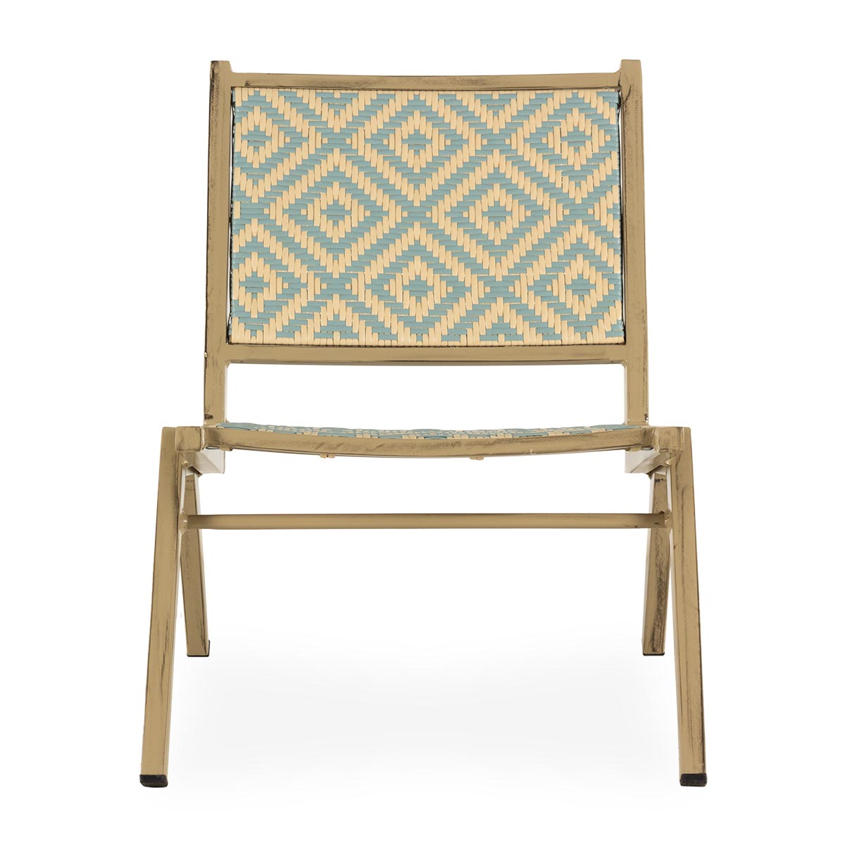 Butaca Mirta tono crema-azul