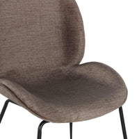 Silla tapizada Tainla color capuchino