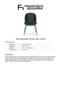 Silla tapizada Tainla color azul