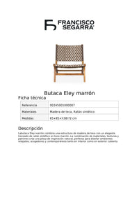 Butaca Eley marrón