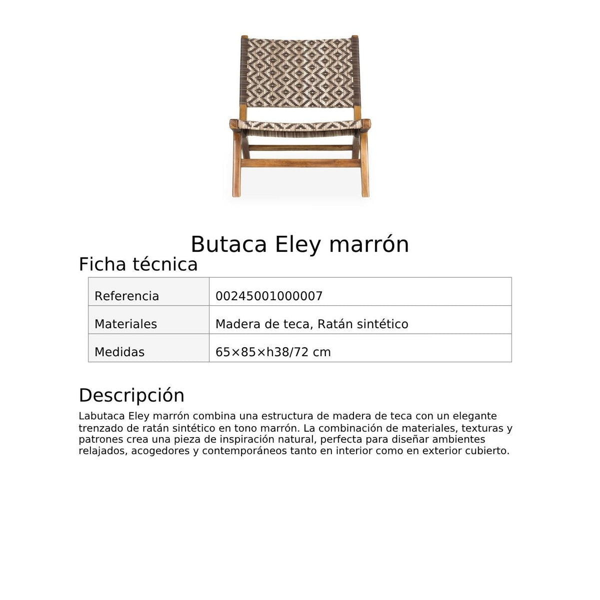 Butaca Eley marrón