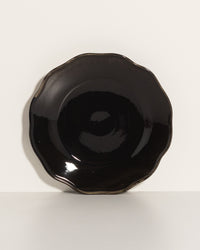Plato Attic Borde Liso Negro Brillante  ø 26 cm