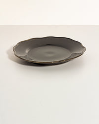 Plato Attic Borde Liso Negro Brillante  ø 26 cm