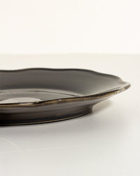 Plato Attic Borde Liso Negro Brillante  ø 26 cm