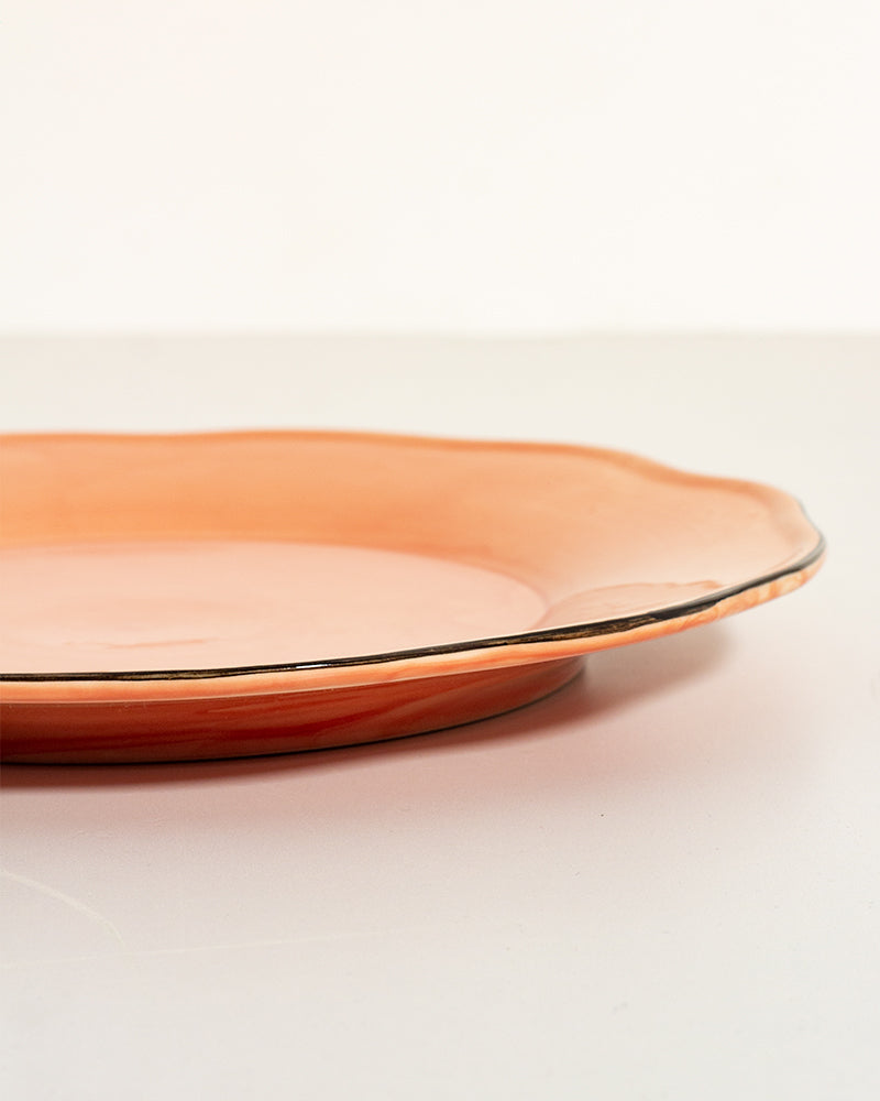 Plato Attic Borde Liso  Rosa Brillante ø 26 cm