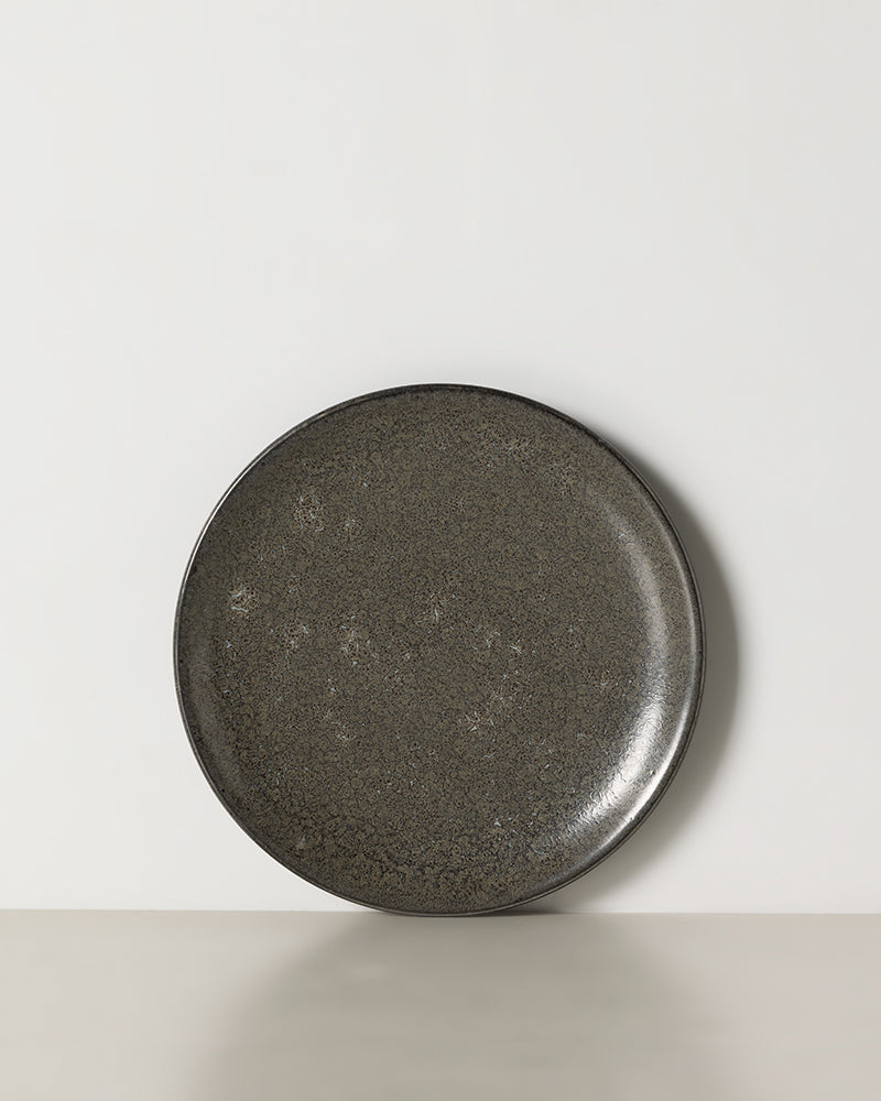 Plato Llano Ceramico Bass Verde Oscuro ø14 cm