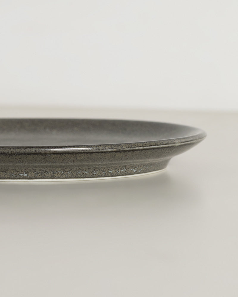 Plato Llano Ceramico Bass Verde Oscuro ø14 cm