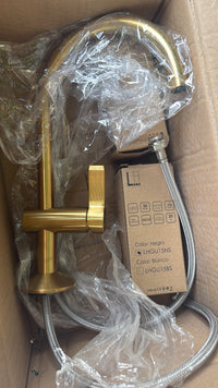 Robinet Porcelanosa cygne Doré