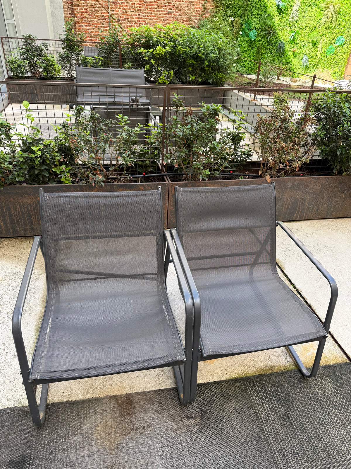 Silla de terraza textilene gris