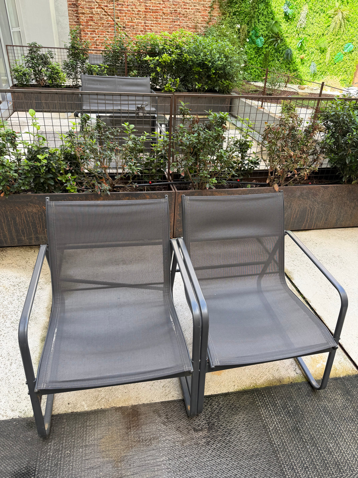 Silla de terraza textilene gris
