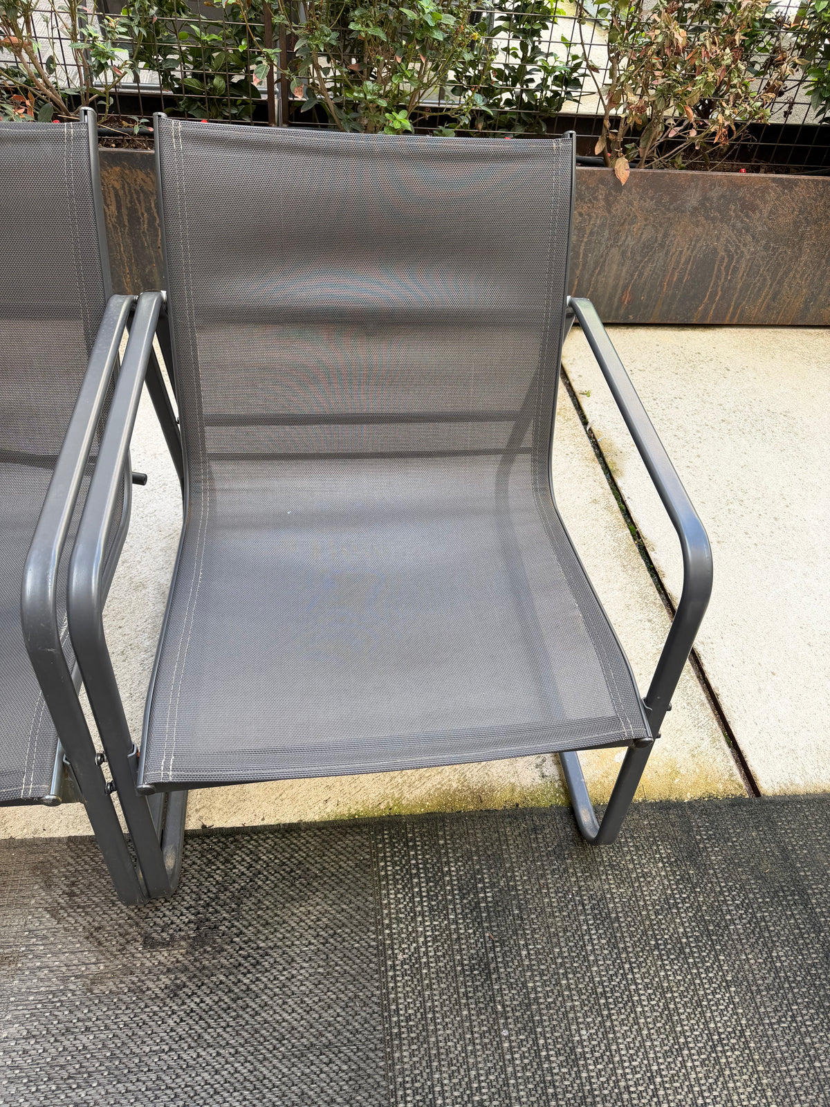 Silla de terraza textilene gris