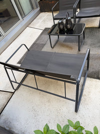 Mesita de terraza (metal/cristal)