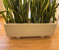 Jardinera rectangular en piedra