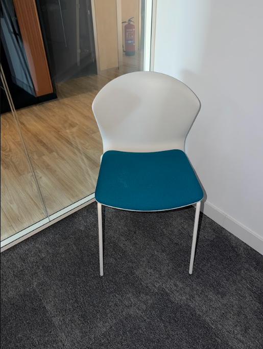 Silla moderna azul/blanco
