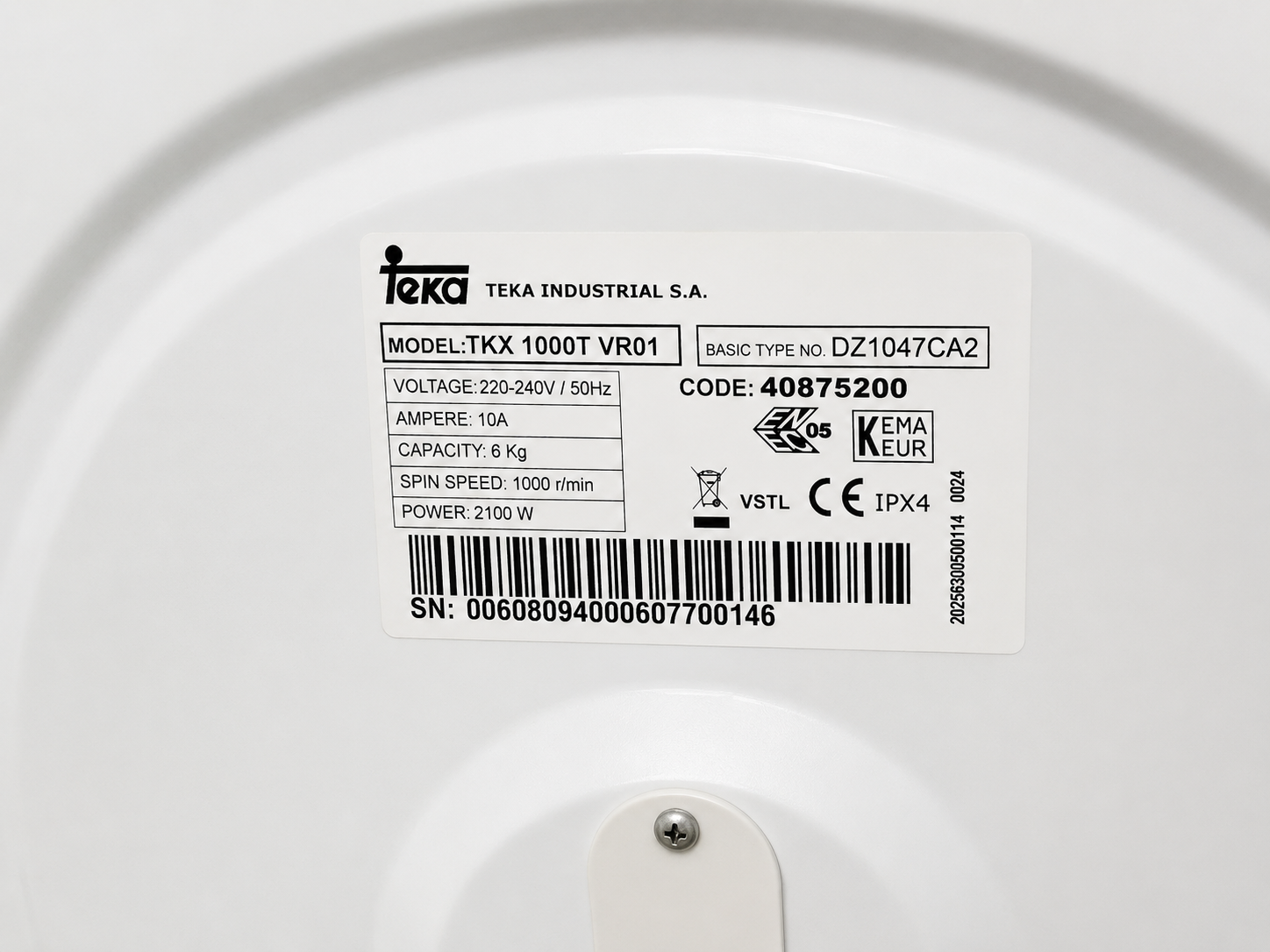 Lavadora marca Teka