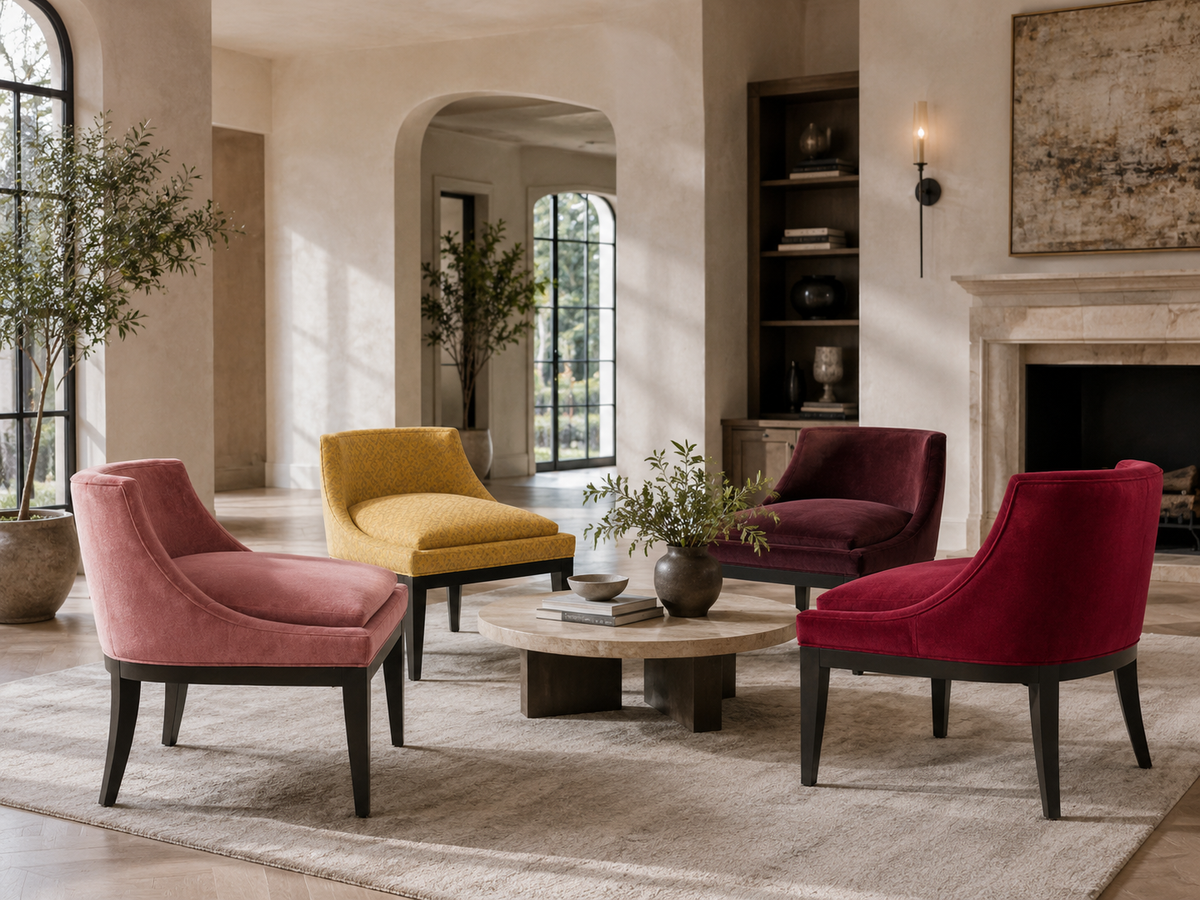 Petite Assise Velours Rose Hêtre Massif