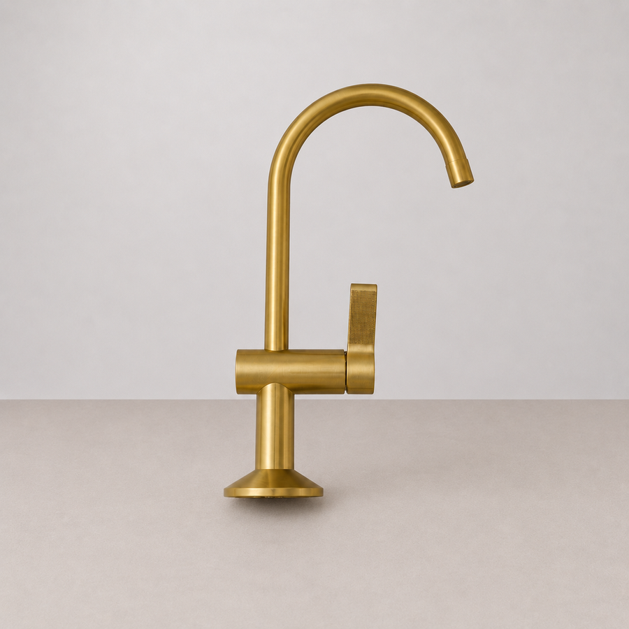Robinet Porcelanosa cygne Doré