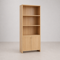 Étagère haute en bois clair