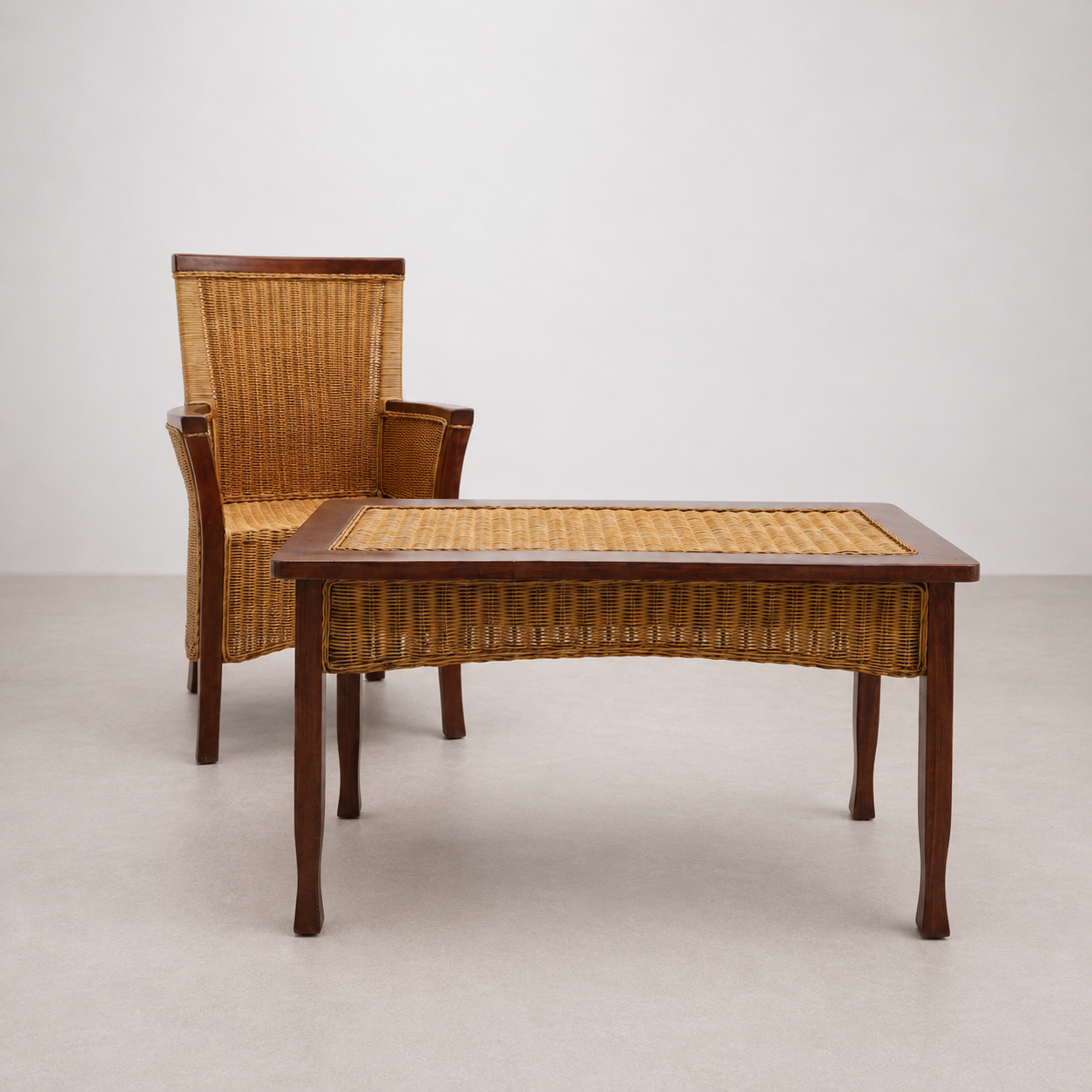 Conjunto de mesa y silla de estilo Mediterraneo