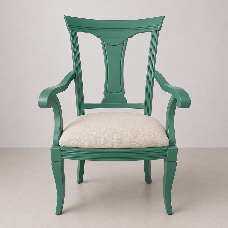 Chaise forme classique verte