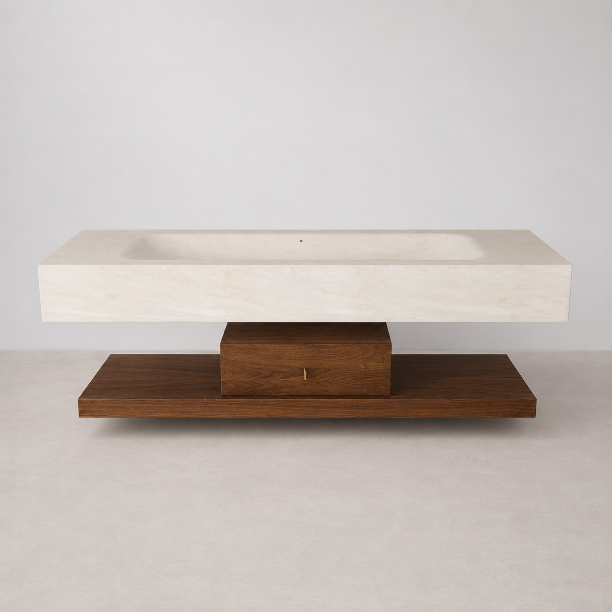 Lavabo Krion dos grifos 1850*500*180