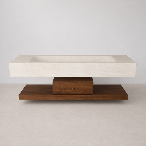 Lavabo Krion dos grifos 1850*500*180