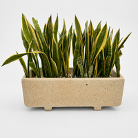 Jardinera rectangular en piedra