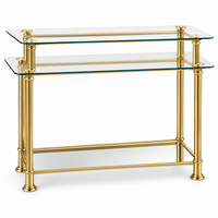 Consola dorada de cristal