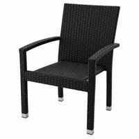 Silla de terraza con brazos en rattán