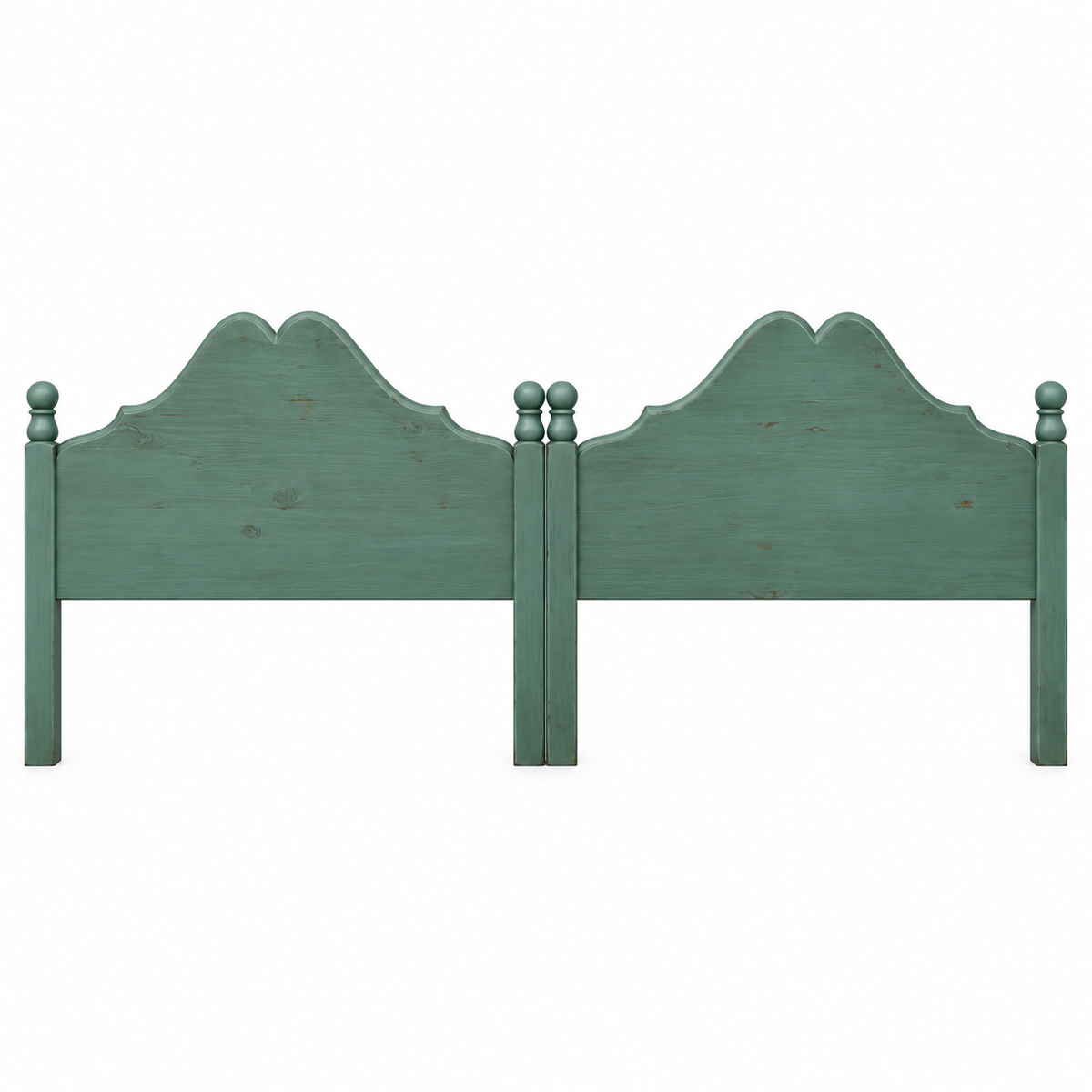 Cabecero de madera lacada verde agua