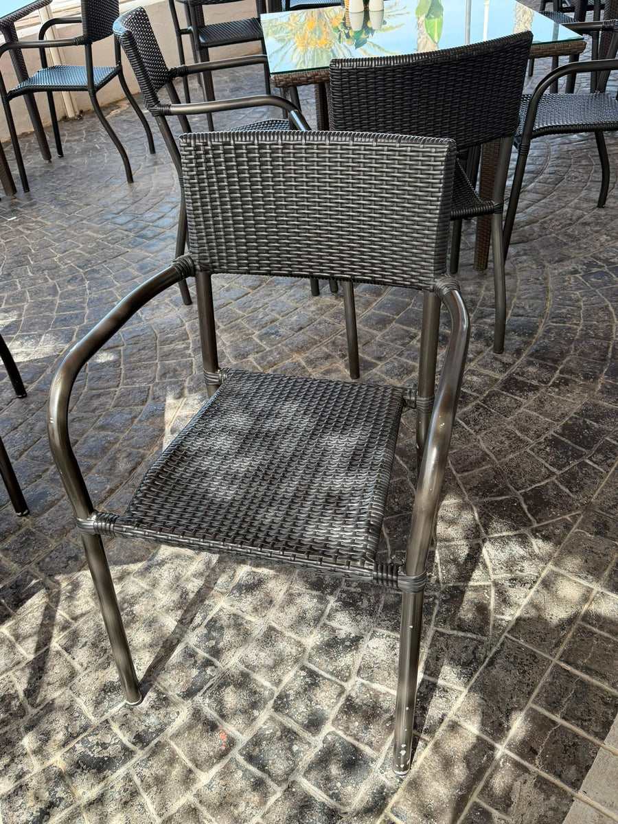 Silla de bar brazos metal