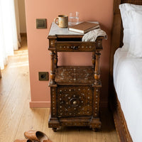 Table de chevet Marqueterie Marbre