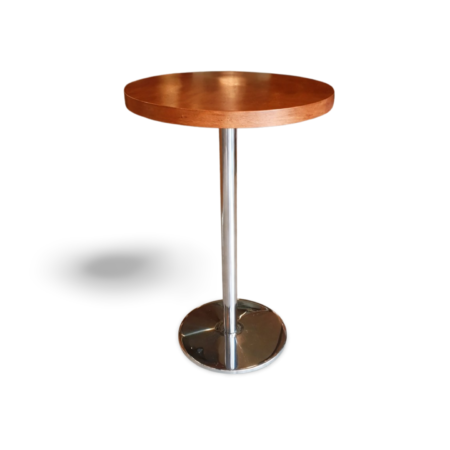 Mesa redonda alta de madera