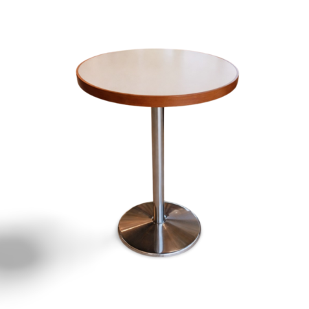 Mesa redonda baja de madera