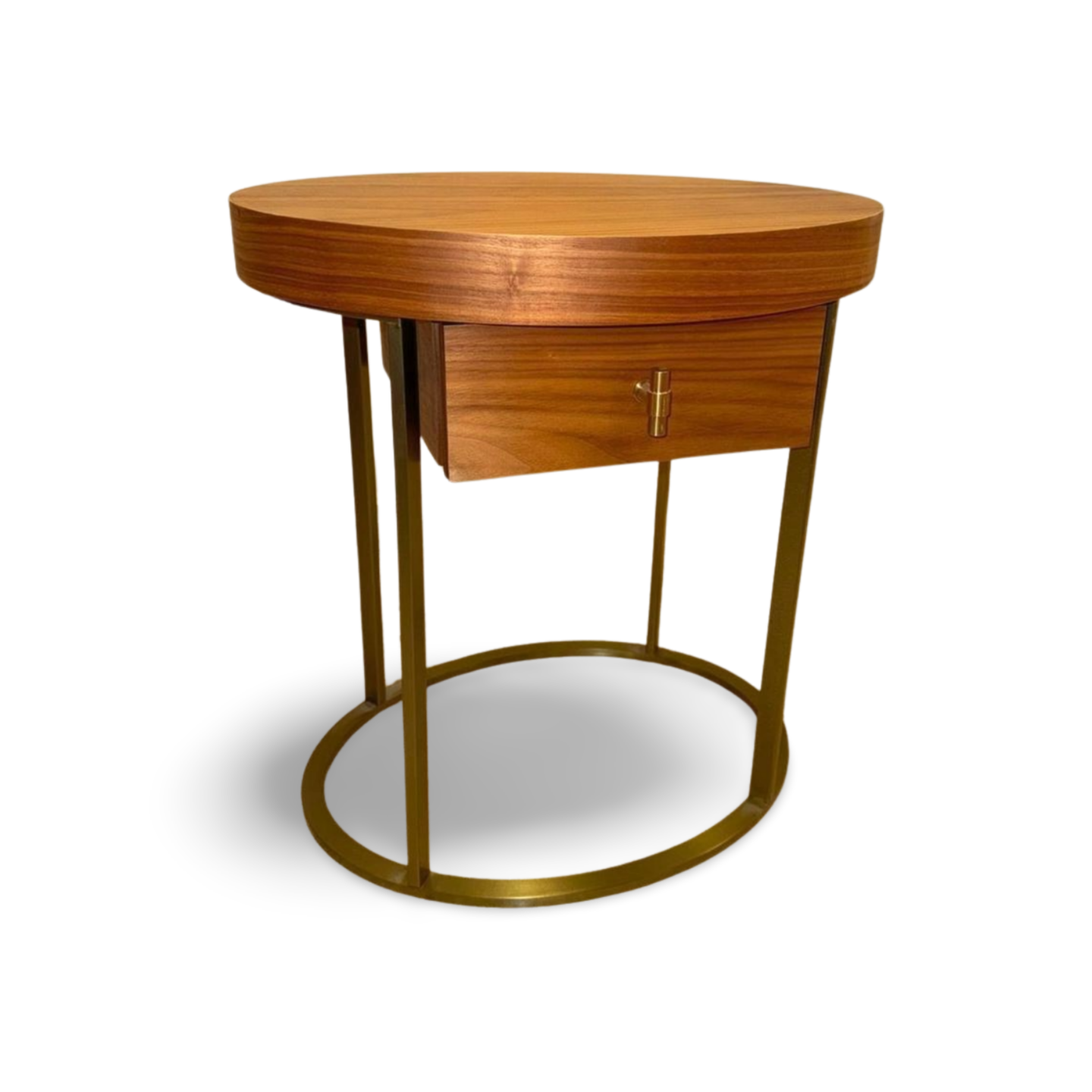 Mesita de noche patas doradas