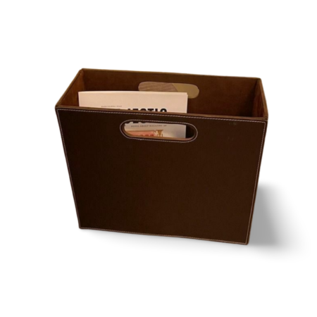 Revistero sin asa abierto con estilo bolsa de mano