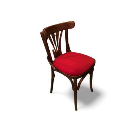Silla madera terciopelo rojo